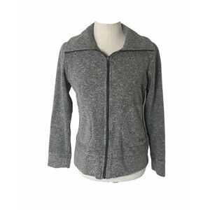 Orage Women’s Ski Jacket Grey Fleece Full Zip Long Sleeve High Neck Size Small
